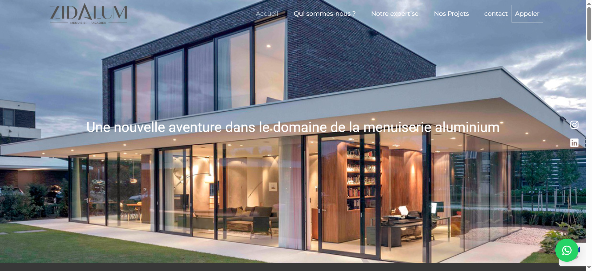 Capture du site zidalum.ma